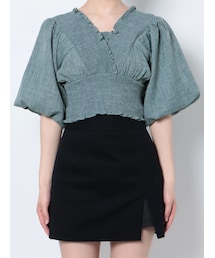 EMODA | SHIRRING MINI TOP(Tシャツ/カットソー)