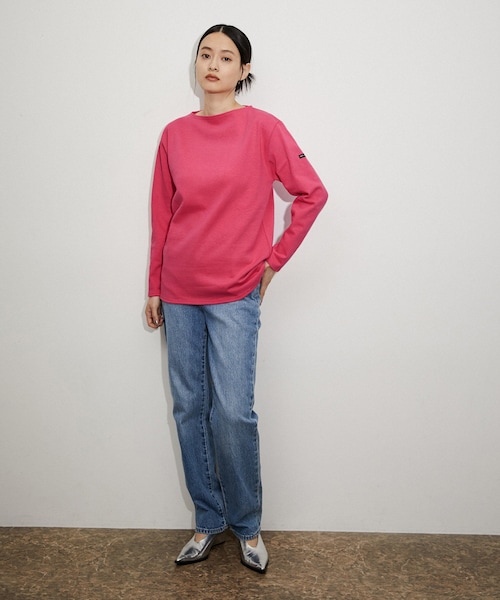 ADAM ET ROPE'（アダムエロペ）の「【公式サイト限定】【SAINT JAMES】SOLID（Tシャツ/カットソー・レディース・ブラック/オフホワイト/ピンク・1）」の11枚目の写真