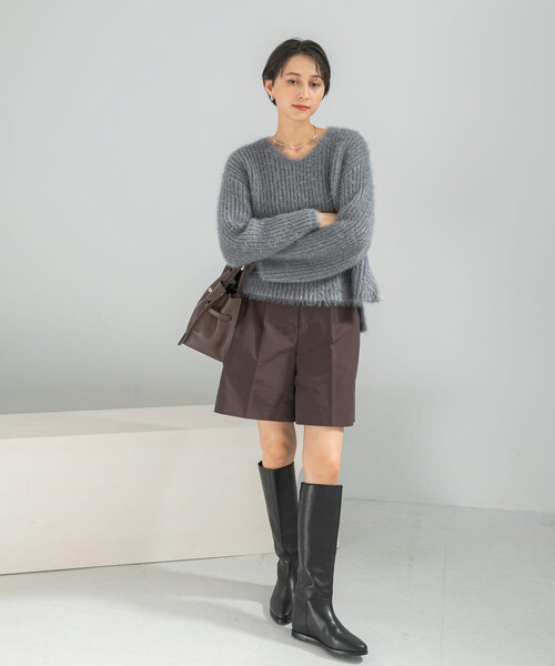 URBAN RESEARCH ROSSO（アーバンリサーチロッソ）の「タックデザインショートパンツ（その他パンツ・レディース・BROWN/BLACK・36/38）」の10枚目の写真