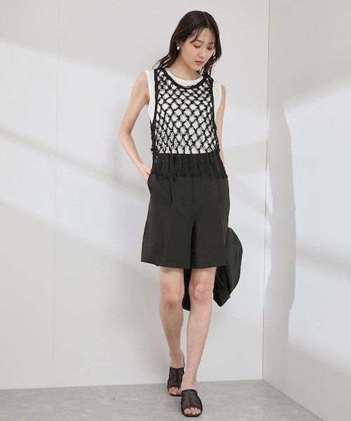 ROPE' PICNIC(ロペピクニック)の「かぎ針ビスチェ×タンクトップセット(ベスト・レディース・ブラック/キナリ・38)」の5枚目の写真