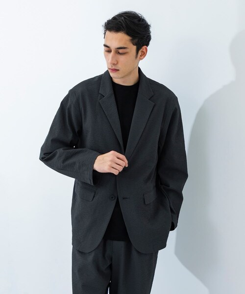 URBAN RESEARCH（アーバンリサーチ）の「『別注』THOUSAND MILE×UR　WASHER CODE JACKET（テーラードジャケット・メンズ・CHARCOAL/BLACK/SLATE BLUE・S/M/L）」の21枚目の写真