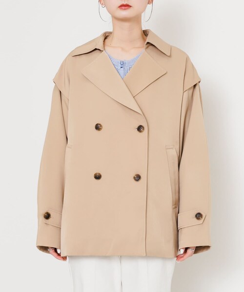 SENSE OF PLACE by URBAN RESEARCH（センスオブプレイスバイアーバンリサーチ）の「2WAYショートトレンチコート（ステンカラーコート・レディース・IVORY/BEIGE・one）」の15枚目の写真