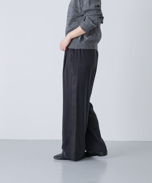 かぐれ（カグレ）の「キュプラストレートパンツ（その他パンツ・レディース・NAVY/BLACK・Free）」の6枚目の写真