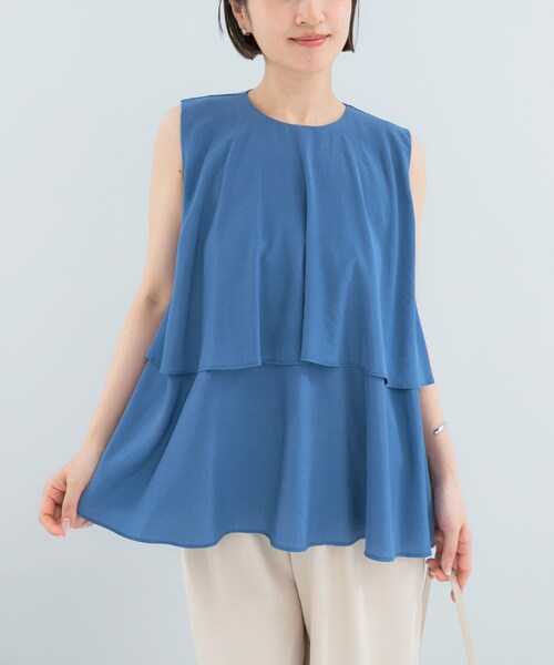 URBAN RESEARCH ROSSO（アーバンリサーチロッソ）の「レイヤードフレアブラウス（シャツ/ブラウス・レディース・CH.BLACK/BLUE/BABY PINK・Free）」の16枚目の写真