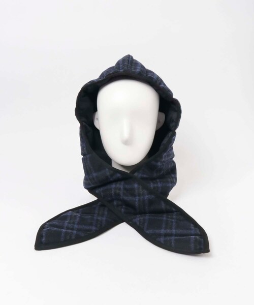 THE GOODLAND MARKET（ザグッドランドマーケット）の「SREU　ウールキルティングフード（ニットキャップ/ビーニー・レディース・BROWN/NAVY・FREE）」の11枚目の写真