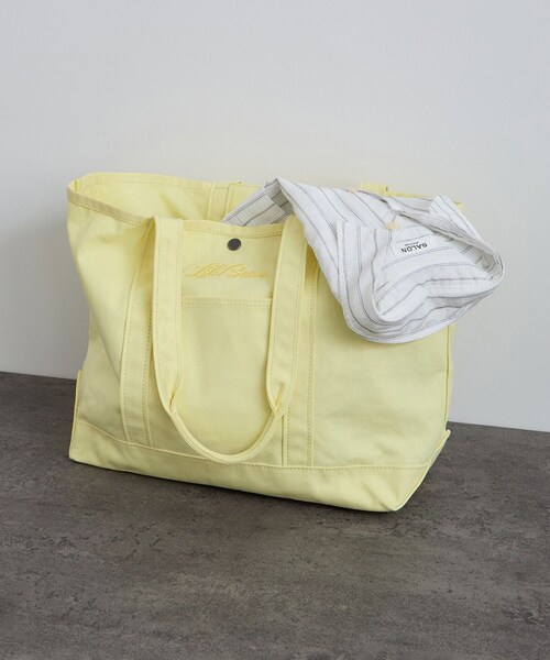 ADAM ET ROPE'（アダムエロペ）の「【J'aDoRe・店舗限定】【L.L.Bean for SALON（エル・エル・ビーン）】別注middle grocery tote（トートバッグ・レディース・ブラウン系/サックス/ローズピンク/ピンク系/イエロー系・F）」の16枚目の写真