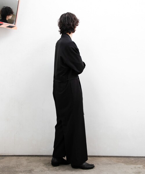 SENSE OF PLACE by URBAN RESEARCH（センスオブプレイスバイアーバンリサーチ）の「ベルトテッドジャンプスーツ（つなぎ/オールインワン・メンズ・BLACK/BEIGE・M/L）」の9枚目の写真