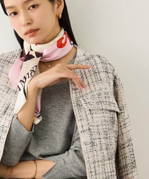 ROPE'（ロペ）の「ツイードノーカラージャケット（ノーカラージャケット・レディース・キナリ系/サックス・F）」の14枚目の写真