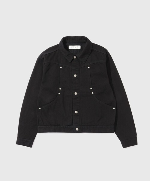 ADAM ET ROPE'(アダムエロペ)の「【BAL/バル】CARB POCKET DENIM JACKET(デニムジャケット・メンズ・ブラック/ネイビー・2/3)」の1枚目の写真