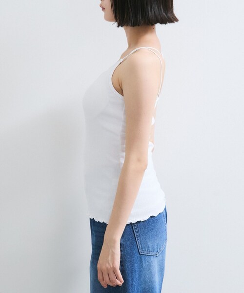 VIS（ビス）の「アメスリカップ付きインナーキャミソール（キャミソール・レディース・ブラック/ホワイト/ダークブラウン・F）」の14枚目の写真