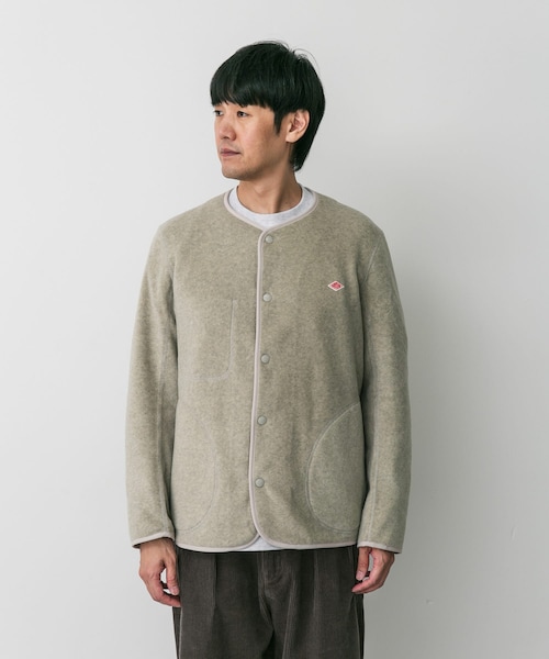 URBAN RESEARCH DOORS（アーバンリサーチドアーズ）の「DANTON　FLEECE COLLARLESS JACKET（ノーカラージャケット・メンズ・BLACK/MARBLE/DK GREY/C GREY/KHAKI/GREEN/DK ORANGE・40/42/44）」の17枚目の写真