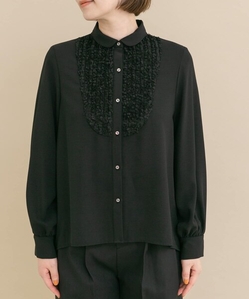 URBAN RESEARCH ROSSO（アーバンリサーチロッソ）の「『WEB/一部店舗限定』フロントレース切替ブラウス（シャツ/ブラウス・レディース・OFF/BLACK・Free）」の18枚目の写真