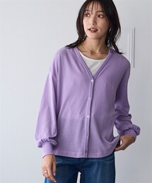 nissen | 綿混うすカルⅤネックゆるシルエットカーディガン（UVカット・吸汗速乾・抗菌防臭・毛玉防止）＜大きいサイズ有＞(カーディガン/ボレロ)