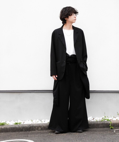 SENSE OF PLACE by URBAN RESEARCH（センスオブプレイスバイアーバンリサーチ）の「ベルトテッドジャンプスーツ（つなぎ/オールインワン・メンズ・BLACK/BEIGE・M/L）」の17枚目の写真