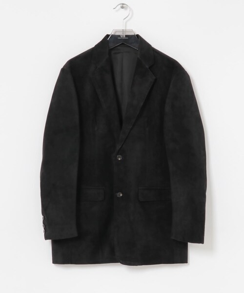 URBAN RESEARCH(アーバンリサーチ)の「semoh Suede Jacket(テーラードジャケット・メンズ・BLACK・2/3)」の6枚目の写真