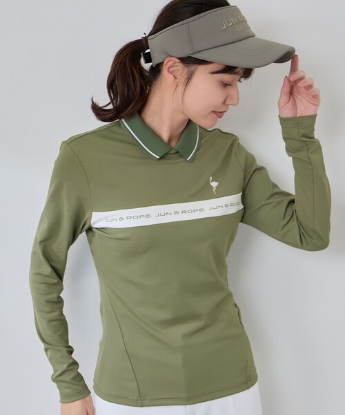 ROPE'(ロペ)の「ベアスムース 衿付きプルオーバー(Tシャツ/カットソー・レディース・ブラック/ホワイト/オリーブ・L/M/S)」の20枚目の写真