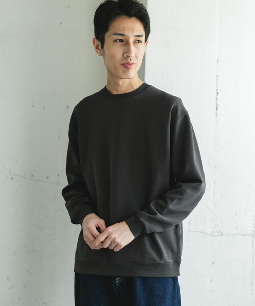 URBAN RESEARCH DOORS（アーバンリサーチドアーズ）の「シルケットダンボールロングスリーブTシャツ（Tシャツ/カットソー・メンズ・WHITE/BROWN/CHARCOAL・M/L）」の16枚目の写真