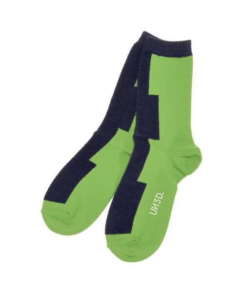 UN3D.(アンスリード)の「BLOCK LINE SOCKS(ソックス/靴下・レディース・レッド/オレンジ/ネイビー・F)」の9枚目の写真