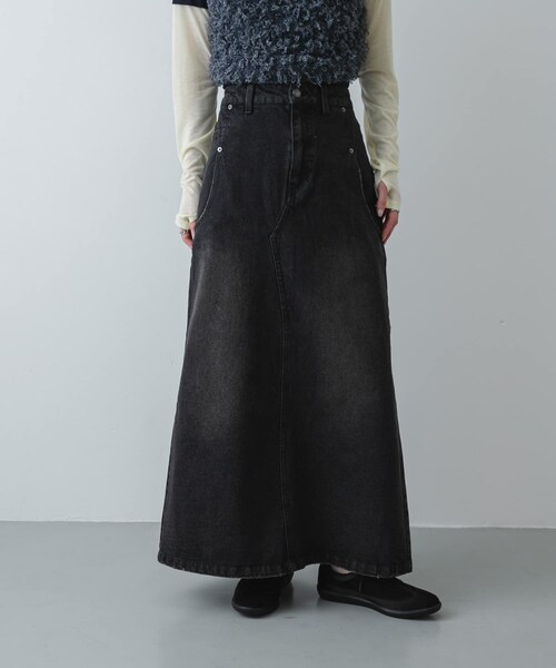 SENSE OF PLACE by URBAN RESEARCH（センスオブプレイスバイアーバンリサーチ）の「セミフレアデニムスカート（デニムスカート・レディース・BLACK/D.INDIGO・S/M）」の11枚目の写真