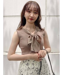 dazzlin | ボウタイノースリニットトップス(ニット/セーター)