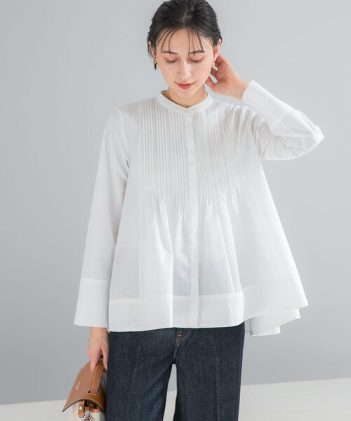 URBAN RESEARCH ROSSO（アーバンリサーチロッソ）の「フレアシルエットピンタックブラウス（シャツ/ブラウス・レディース・OFF WHITE/BLUE・Free）」の12枚目の写真