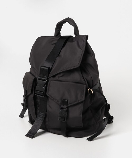 URBAN RESEARCH(アーバンリサーチ)の「GANNI Recycled Tech Backpack(バックパック/リュック・レディース・Black・-)」の9枚目の写真