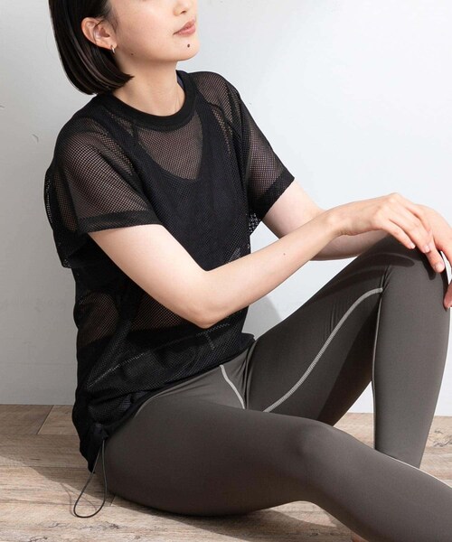 URBAN RESEARCH Sonny Label（アーバンリサーチサニーレーベル）の「SLAB Mesh Raglan Pullover（その他トップス・レディース・オフ/ブラック・FREE）」の2枚目の写真