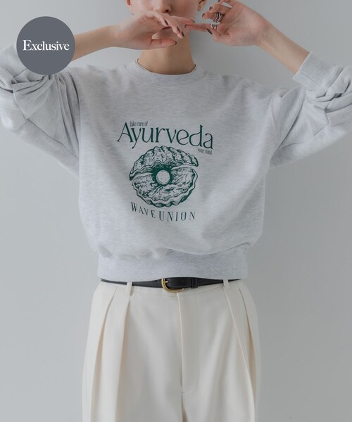URBAN RESEARCH(アーバンリサーチ)の「『別注』WAVEUNION×URBAN RESEARCH SWEAT SHIRTS(スウェット・レディース・H GRAY/OATMEAL/NAVY・One)」の1枚目の写真