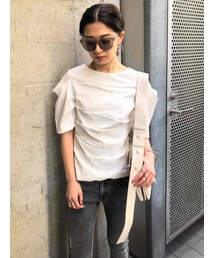 EMODA | ギャザータックスリーブトップス(Tシャツ/カットソー)