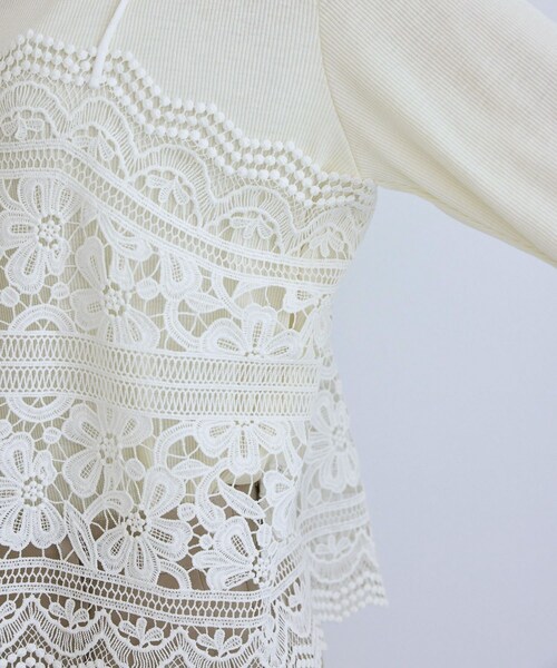ROPE' PICNIC（ロペピクニック）の「ケミカルレースビスチェ（キャミソール・レディース・オフホワイト・F）」の18枚目の写真