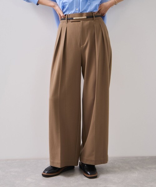 VIS（ビス）の「Hot Beautyツータックワイドパンツ/イージーケア（その他パンツ・レディース・ブラック/グレー系/キャメル・L/M/S/SS）」の10枚目の写真
