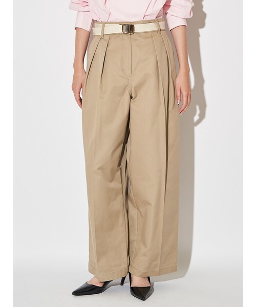 ELENDEEK（エレンディーク）の「CHINO TUCKED PT（その他パンツ・レディース・アイボリー/グレー/ベージュ・01/02）」の18枚目の写真