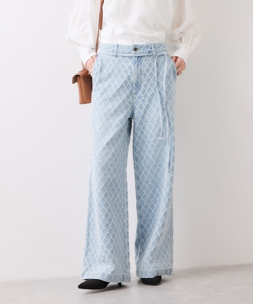 VIS（ビス）の「ベルト付きワイドシルエットデニムパンツ（デニムパンツ・レディース・ブルー/ブルー系・M/S/SS）」の7枚目の写真