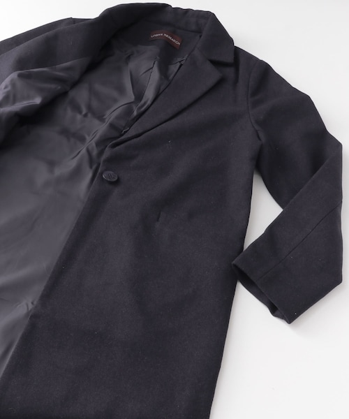 ITEMS URBANRESEARCH（アイテムズ アーバンリサーチ）の「メルトンチェスターコート∴（チェスターコート・レディース・NVY/BLK・FREE）」の6枚目の写真