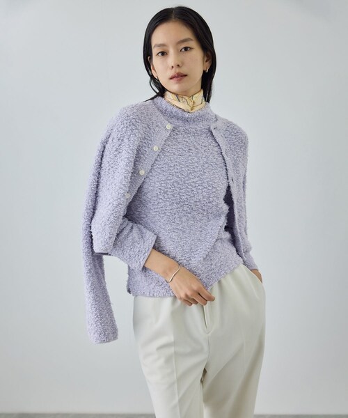 ROPE'（ロペ）の「【COOHEM(コーヘン)】COTTON FANCY YARN HIGH NECK KNIT（ニット/セーター・レディース・キナリ/ベージュ系/ラベンダー系・F）」の17枚目の写真