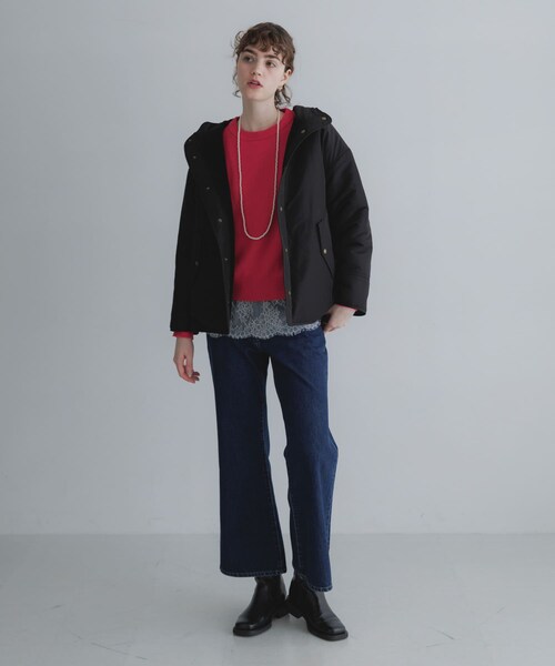 URBAN RESEARCH Sonny Label（アーバンリサーチサニーレーベル）の「リバーシブルボア撥水ショートコート（その他アウター・レディース・アイボリー/ブラック/チャコール・Free）」の18枚目の写真
