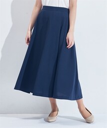 nissen | 【レディーススーツ】セットアップ対応ロングフレアスカート（上下別売・吸汗速乾ストレッチコードレーンシリーズ）(スーツスカート)