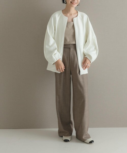 URBAN RESEARCH ROSSO（アーバンリサーチロッソ）の「ハイウエストツイードワイドパンツ（その他パンツ・レディース・BLACK/BEIGE/MINT・36/38）」の19枚目の写真