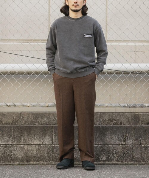 ITEMS URBANRESEARCH（アイテムズ アーバンリサーチ）の「ワンポイント刺繍スウェットデニムトップス（スウェット・メンズ・BLU/NVY/BLK・M/L）」の10枚目の写真