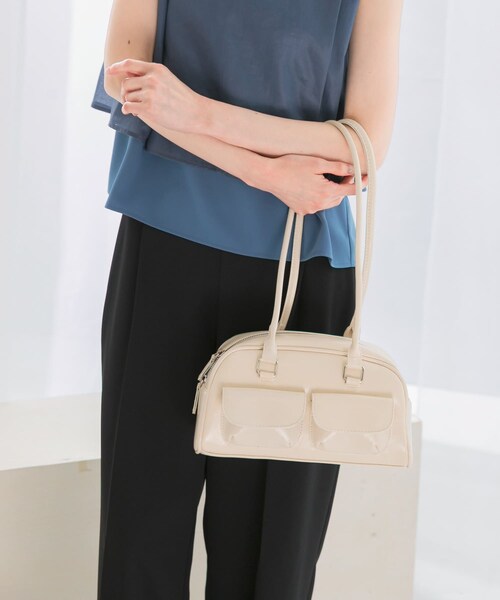 URBAN RESEARCH ROSSO（アーバンリサーチロッソ）の「ヴィンテージライクボストンバッグ（ボストンバッグ・レディース・OFFWHITE/SAX/BLACK・-）」の5枚目の写真