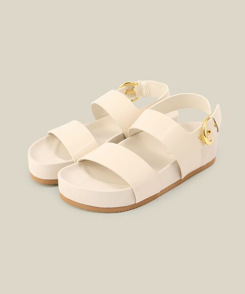 ROPE'（ロペ）の「スプリットレザーフットベッドサンダル（サンダル・レディース・ブラック/ベージュ・36/36.5/37/37.5）」の6枚目の写真