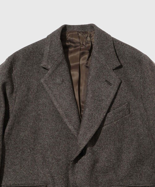 ADAM ET ROPE'(アダムエロペ)の「【URU/ウル】OVER JACKET(テーラードジャケット・メンズ・ダークブラウン・2)」の3枚目の写真