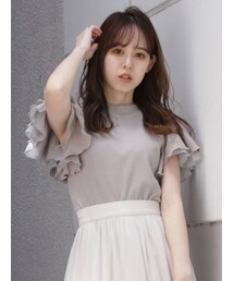 dazzlin | ダブルフリルコンパクトトップス(Tシャツ/カットソー)