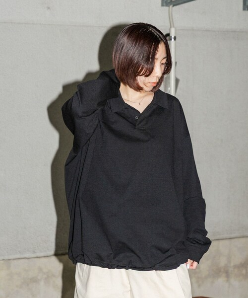 URBAN RESEARCH(アーバンリサーチ)の「Wide Dad SHADE TECH ポロシャツ ロングスリーブ(ポロシャツ・メンズ・D.NAVY・1/2)」の11枚目の写真