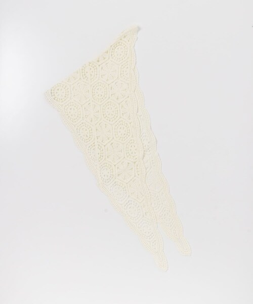 URBAN RESEARCH DOORS（アーバンリサーチドアーズ）の「レーススカーフ（ストール/ショール・レディース・OFF WHITE/BLACK・One）」の6枚目の写真