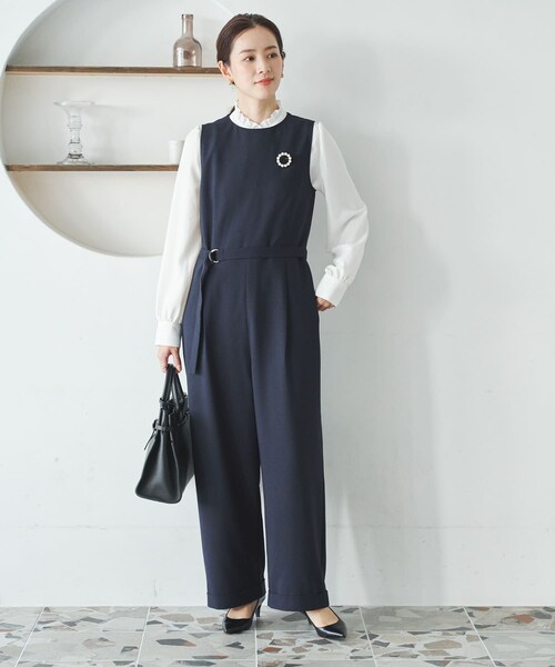 URBAN RESEARCH(アーバンリサーチ)の「『2サイズ展開』ベルト付きオールインワン(つなぎ/オールインワン・レディース・NAVY/BLACK・36/38)」の20枚目の写真