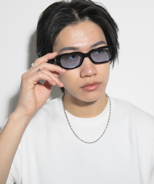SENSE OF PLACE by URBAN RESEARCH(センスオブプレイスバイアーバンリサーチ)の「スクエアサングラス(メガネ・メンズ・BLACK/BLK×BLU・one)」の15枚目の写真