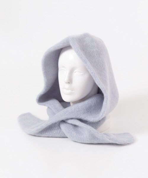 URBAN RESEARCH DOORS（アーバンリサーチドアーズ）の「unfil　mohair hooted stole（ストール/ショール・レディース・ice blue/d.brown/black・1）」の13枚目の写真