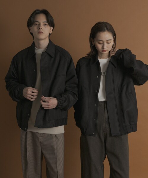 SENSE OF PLACE by URBAN RESEARCH(センスオブプレイスバイアーバンリサーチ)の「『ユニセックス』ツイルスエードタッチZIPブルゾン(ブルゾン・メンズ・BLACK/BROWN/GREEN・M/L)」の5枚目の写真