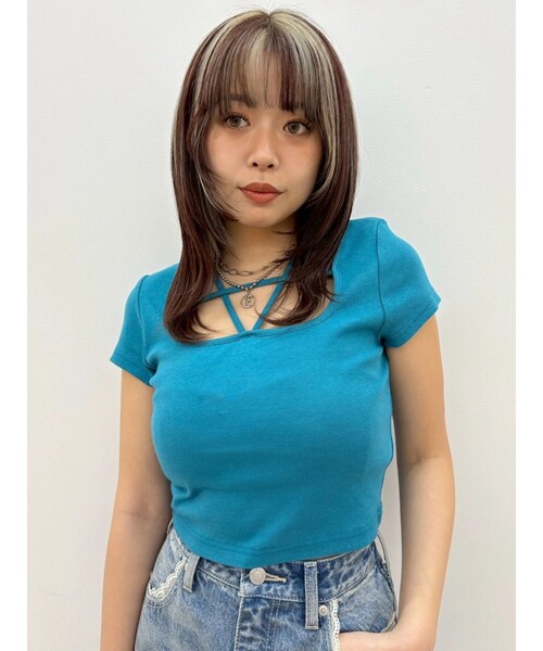 EVRIS（エヴリス）の「デコルテデザインショートトップス（Tシャツ/カットソー・レディース・ホワイト/ブラック/ブルー・F）」の22枚目の写真